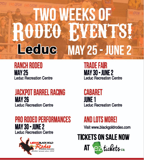 Leduc Black Gold Rodeo Event Schedule - Tickets are on sale
